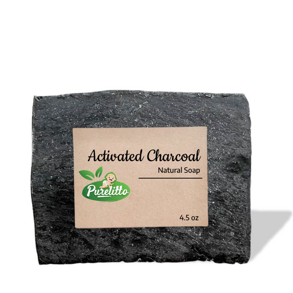 Activated Charcoal Natural Soap (4.5 oz.) - Purelitto