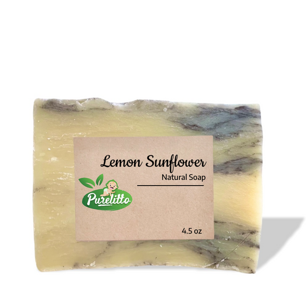 Lemon Sunflower Natural Soap (4.5 oz.) - Purelitto